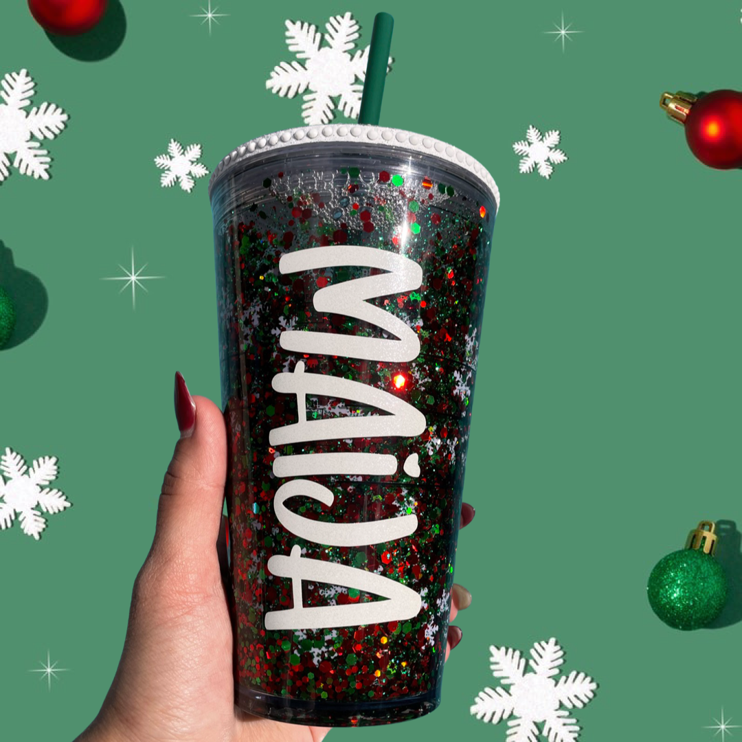 Christmas snowflake glitter Snow Globe grande Tumbler