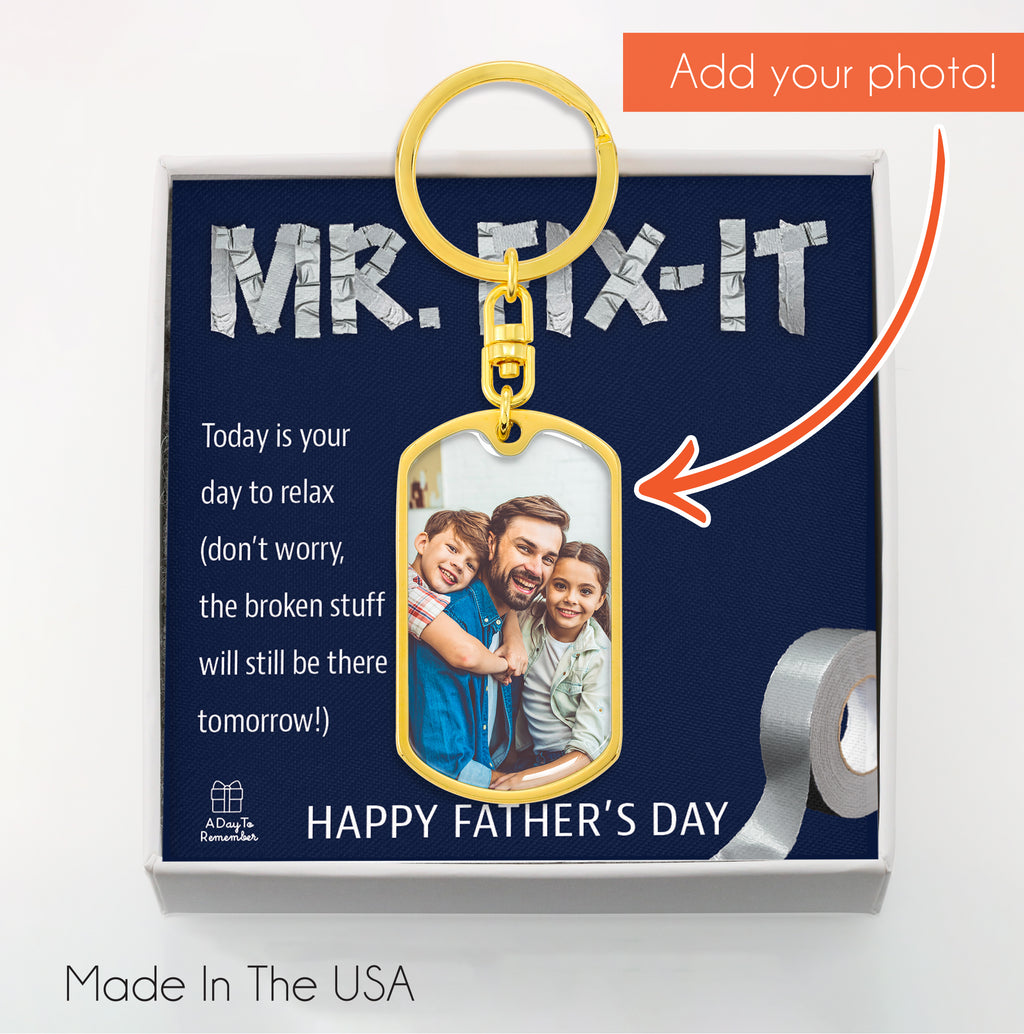 Mr. Fix-it Dog Tag Keychain