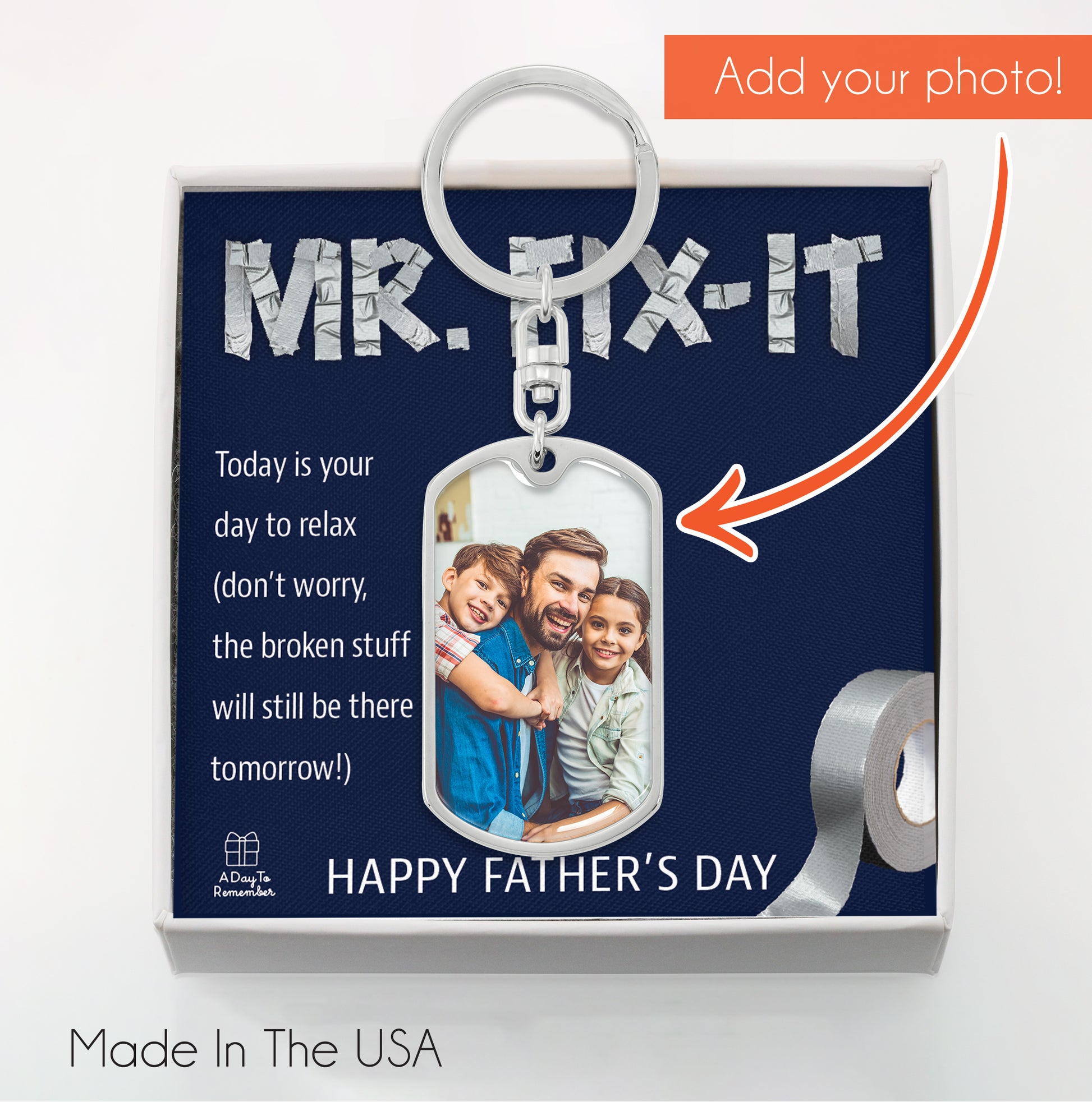 Mr. Fix-it Dog Tag Keychain