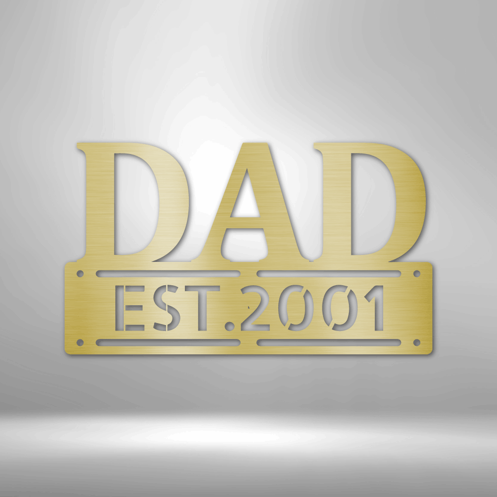 Personalized DAD Established Metal sign