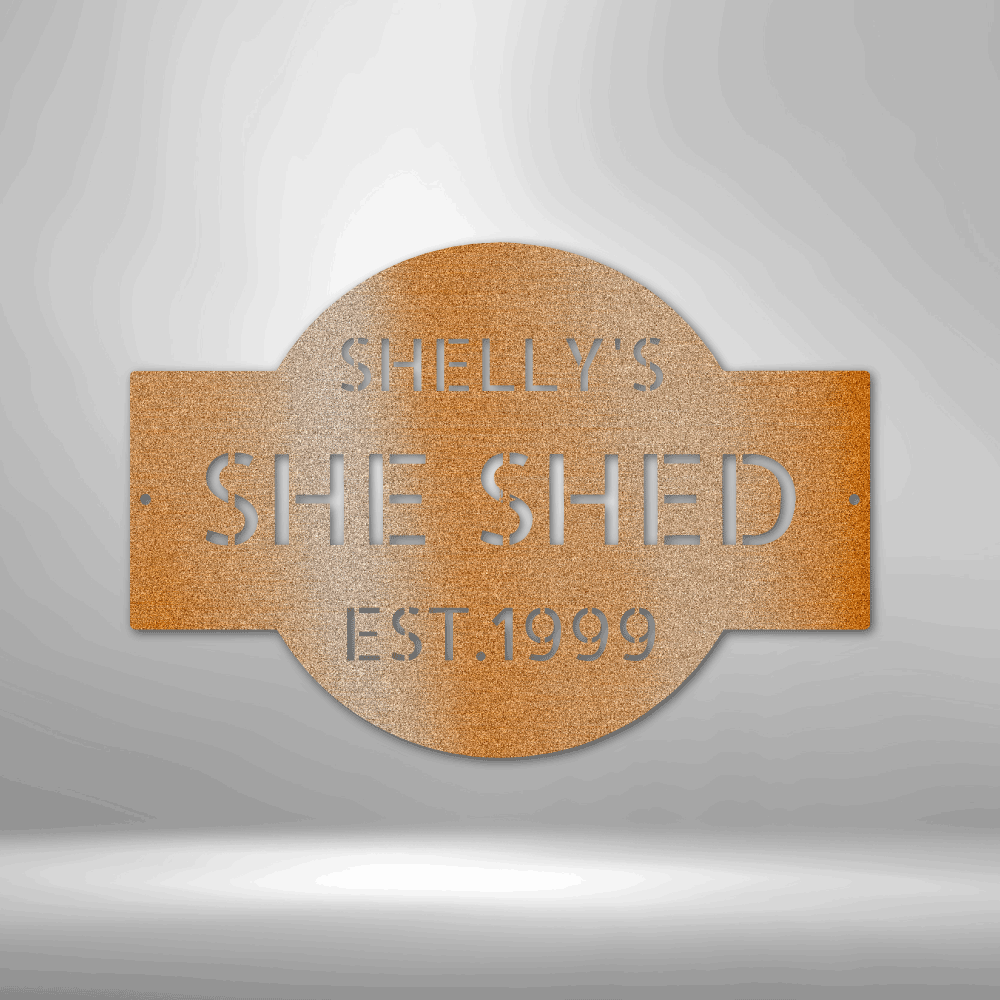 SHE SHED Craft Room Custom Plaque - Steel Sign