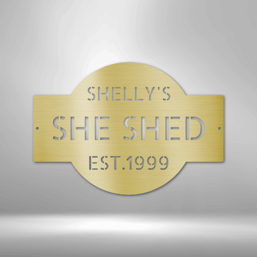 SHE SHED Craft Room Custom Plaque - Steel Sign