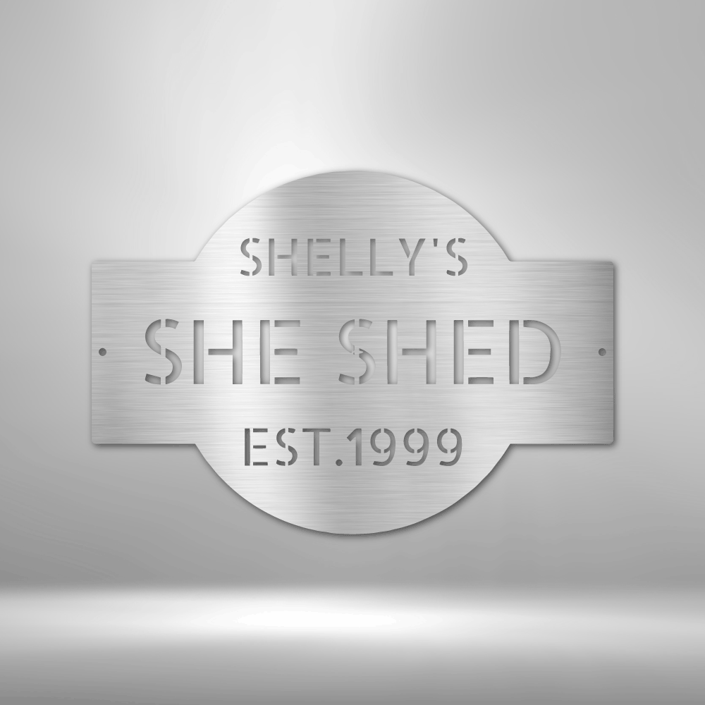 SHE SHED Craft Room Custom Plaque - Steel Sign