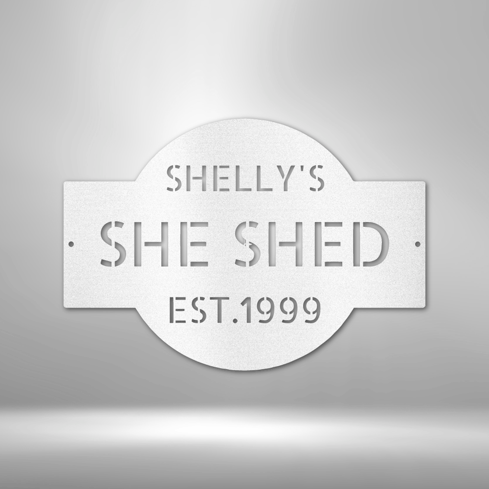 SHE SHED Craft Room Custom Plaque - Steel Sign