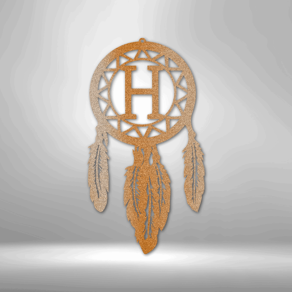 Dream Catcher Monogram Steel Sign