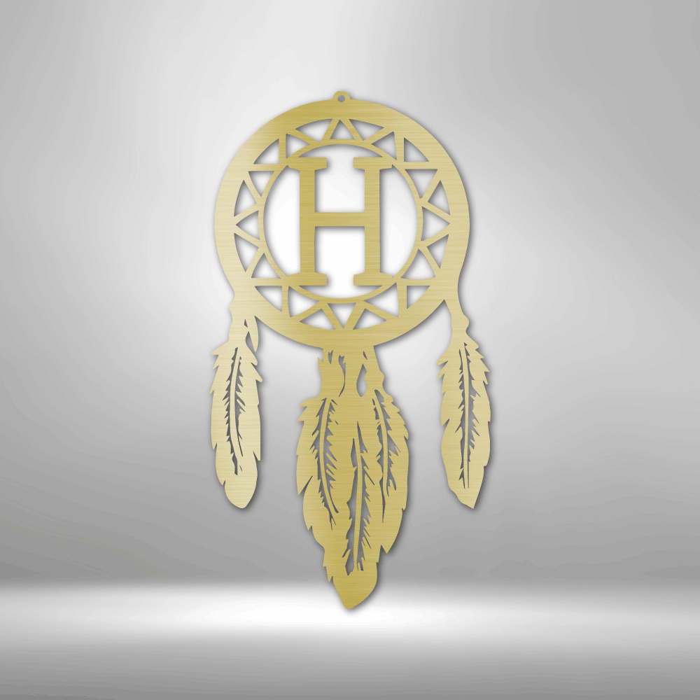 Dream Catcher Monogram Steel Sign
