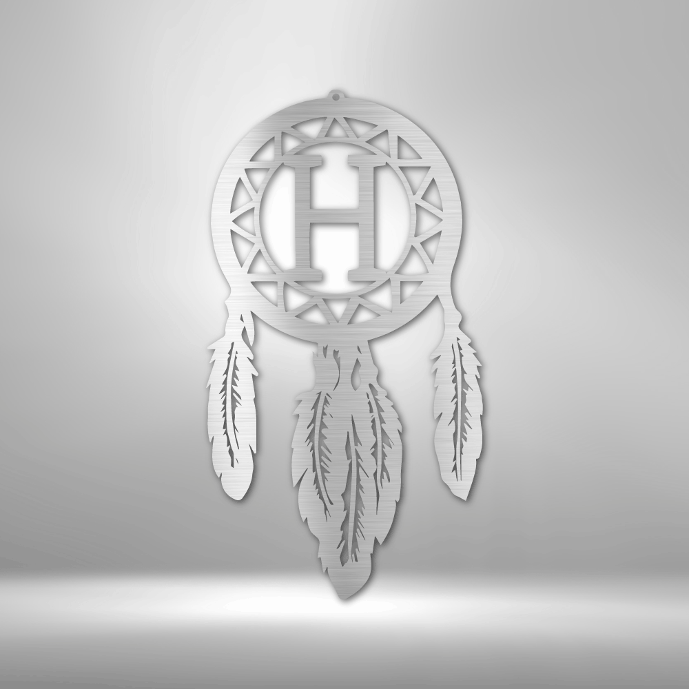 Dream Catcher Monogram Steel Sign