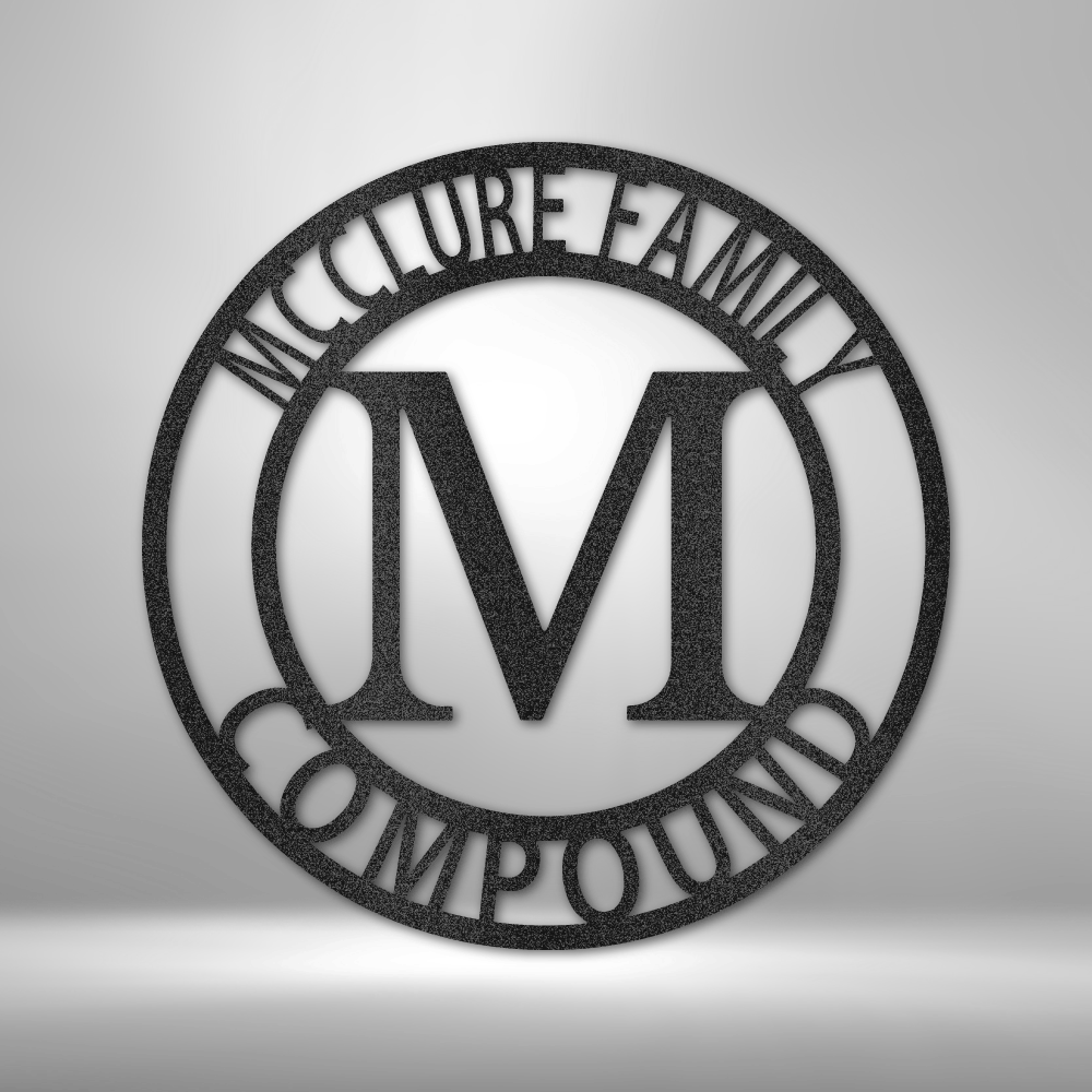 Personalized Family Name Steel Sign