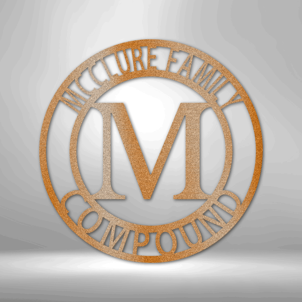 Personalized Family Name Steel Sign