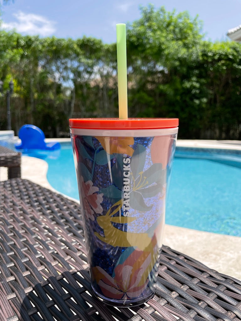 Easter Floral Glitter grande 16 oz Tumbler