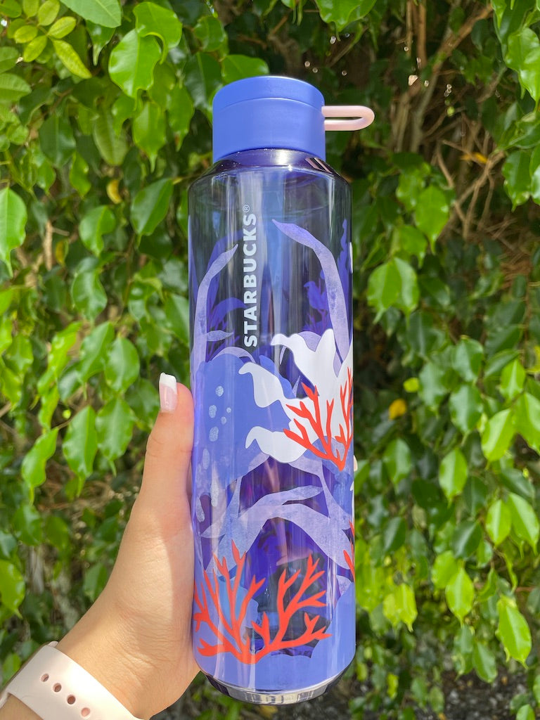 Purple coral reef reusable bottle