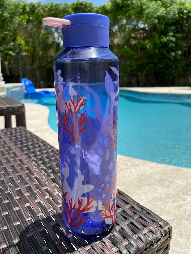 Purple coral reef reusable bottle