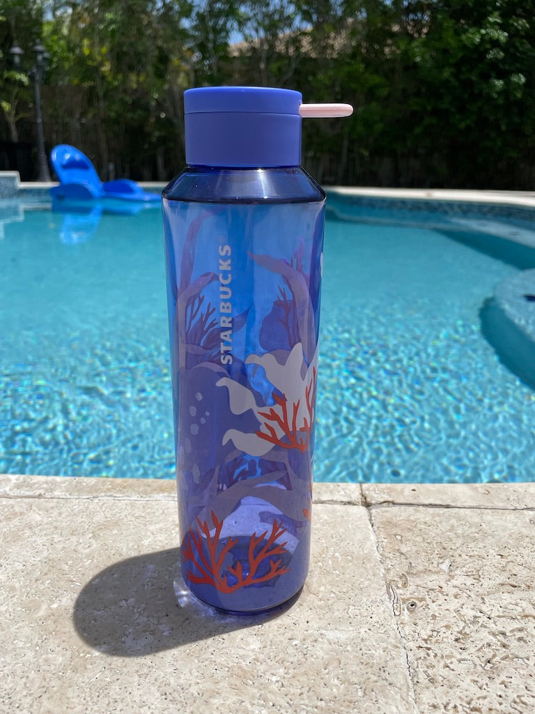 Purple coral reef reusable bottle