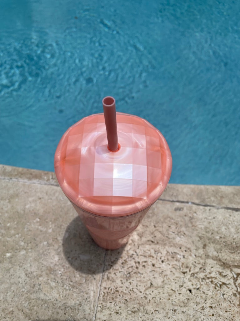 Pink Marble Kaleidoscope 24 oz Tumbler