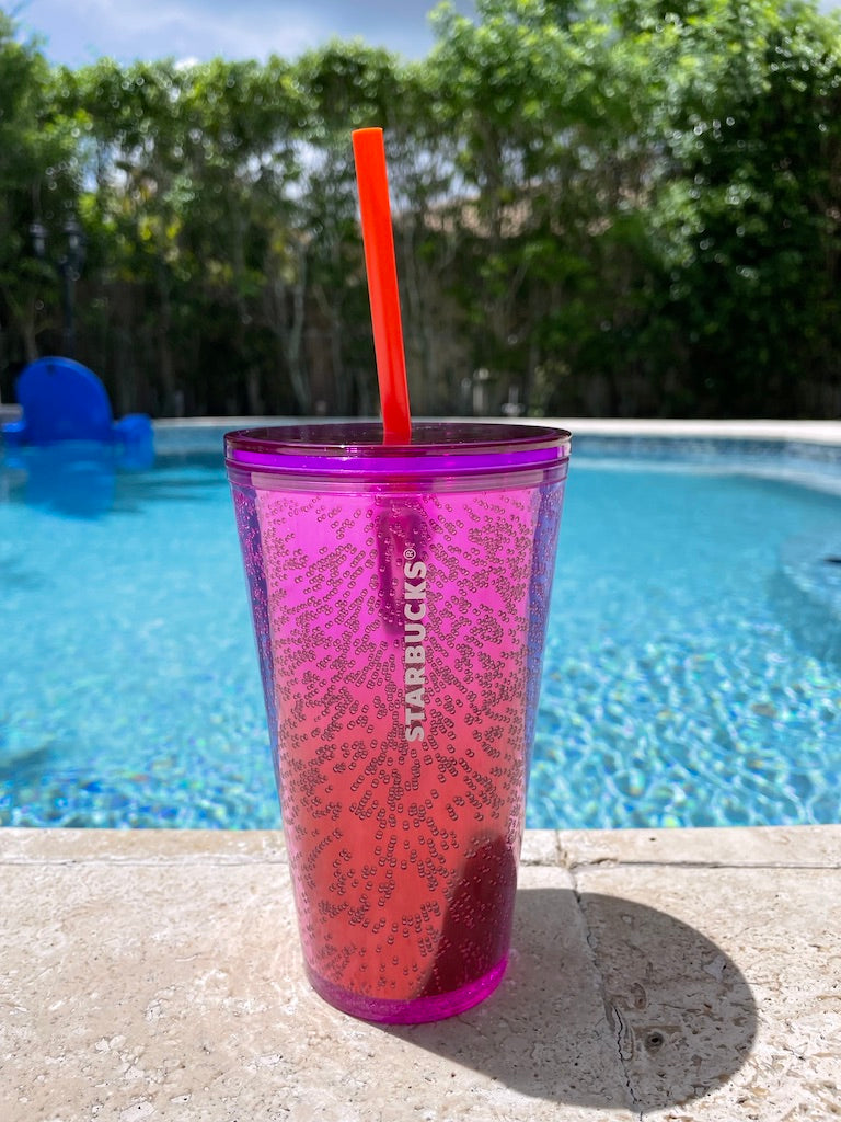 Purple and red ombre Bubbles 16 oz  tumbler