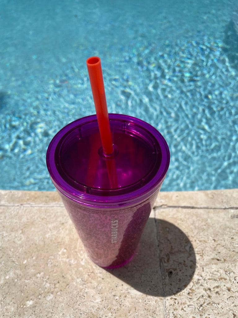 Purple and red ombre Bubbles 16 oz  tumbler