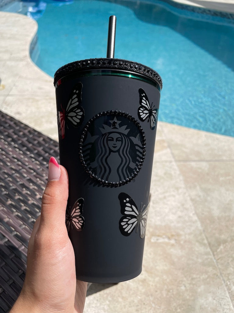Matte black Butterfly Grande Tumbler