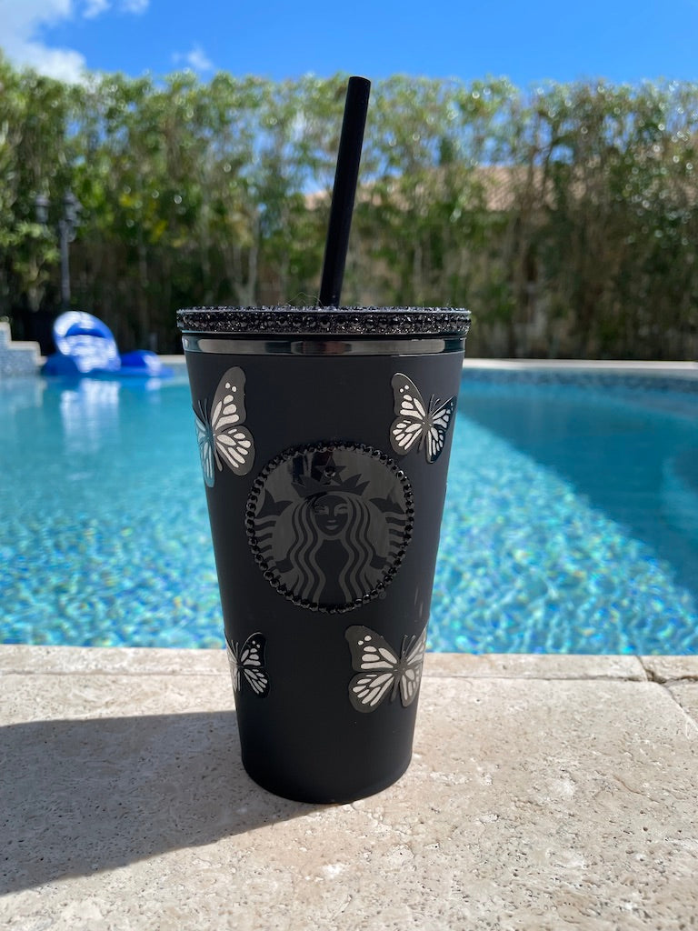 Matte black Butterfly Grande Tumbler
